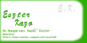 eszter kazo business card